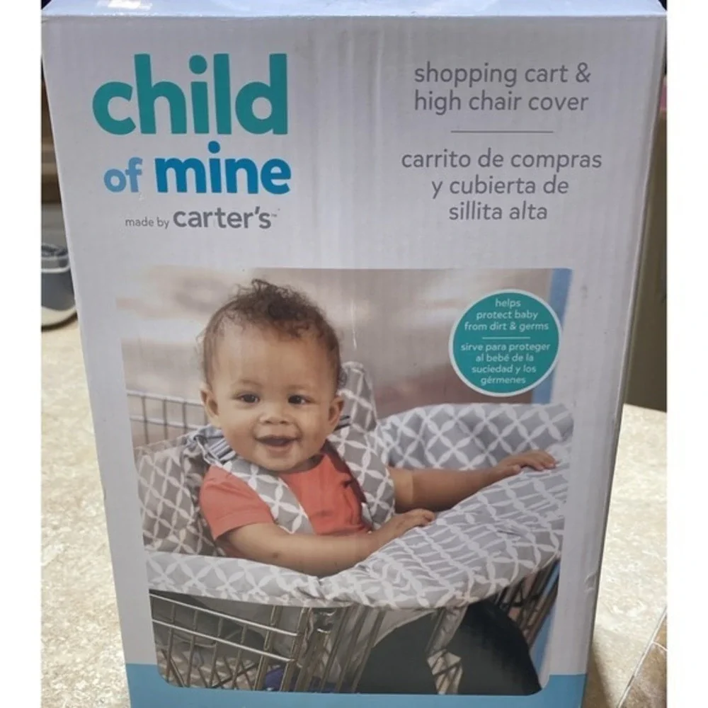 Child of Mine by‎ Carter's Shopping Cart & High Chair Cover Grey/white 813